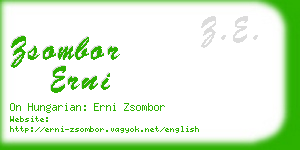 zsombor erni business card